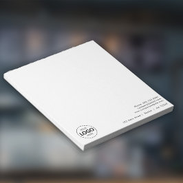 Bloco De Notas Logotipo de empresa mínimo e envio de endereço par