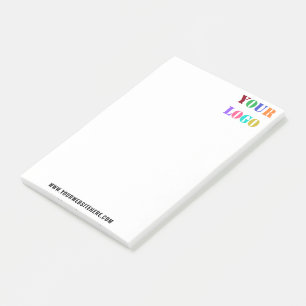 Bloco De Notas Logotipo de empresa personalizado e texto Postar n
