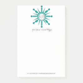 Bloco De Notas Logotipo de Floco de Neve de Natal Moderno