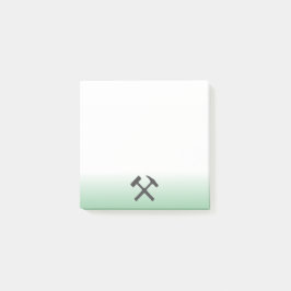 Bloco De Notas Logotipo de Martelo de Rocha de Geólogo
