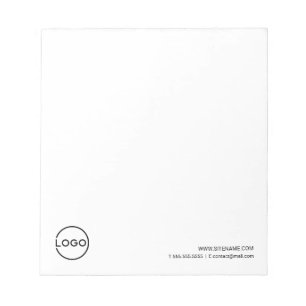 Bloco De Notas Logotipo de Negócios Personalizado com Texto Perso