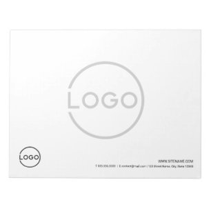 Bloco De Notas Logotipo de Negócios Personalizado com Texto Perso