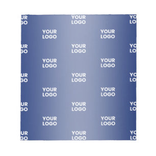 Bloco De Notas Logotipo de Negócios Repetitivo   Gradiente Azul M