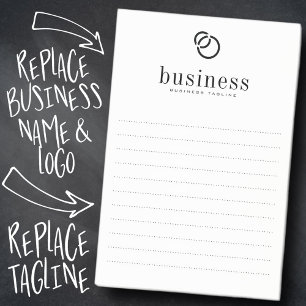 Bloco De Notas Logotipo de nome de empresa simples de chip modern