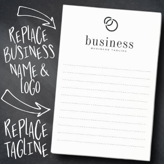 Bloco De Notas Logotipo de nome de empresa simples de chip modern