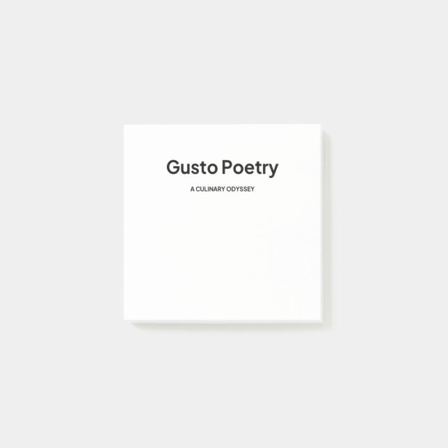 Bloco De Notas Logotipo de poesia Gusto (Frente)