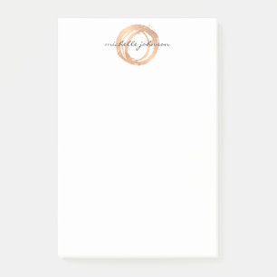 Bloco De Notas Logotipo do Designer de Círculos Pintados Dourado