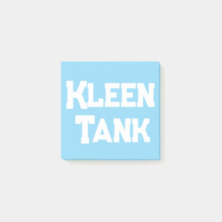 Bloco De Notas Logotipo do Kleen Blue Tank Ondas à tipografia da