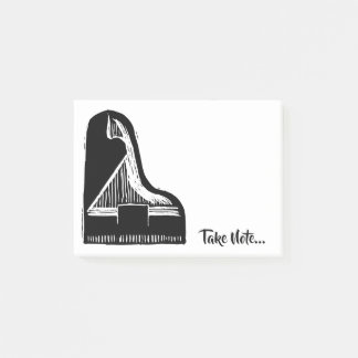 Bloco De Notas LOGOTIPO DO PIANO  + "Tome a nota", ou ADICIONE