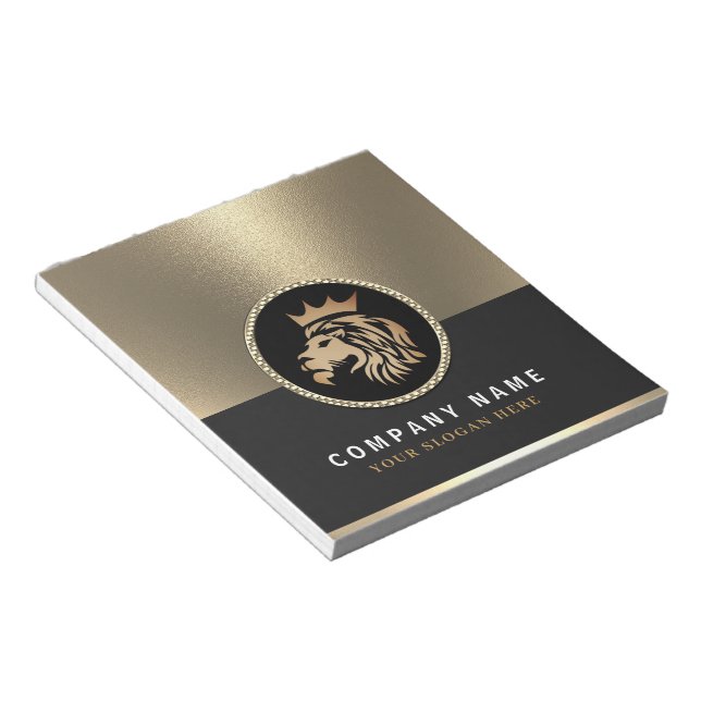 Bloco De Notas Logotipo Dourado Elegante profissional (Inclinado)