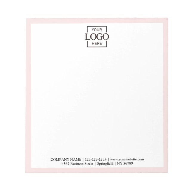 Bloco De Notas Logotipo Empresarial Corporativo Personalizado Mod (Frente)