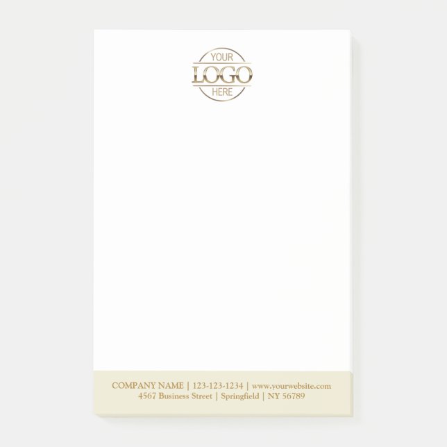 Bloco De Notas Logotipo Empresarial Personalizado Elegante Simple (Frente)