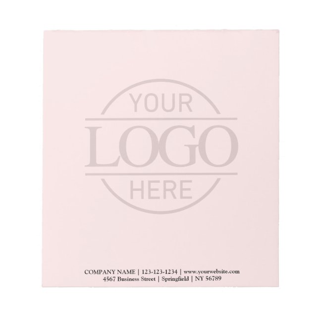 Bloco De Notas Logotipo Empresarial Personalizado Fundo Desbotado (Frente)