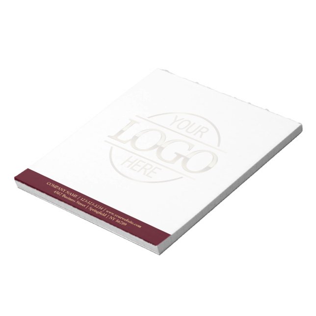 Bloco De Notas Logotipo Empresarial Personalizado Fundo Desbotado (Invertido)