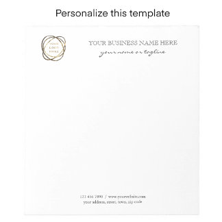 Bloco De Notas Logotipo Empresarial Personalizado Moderno e Elega