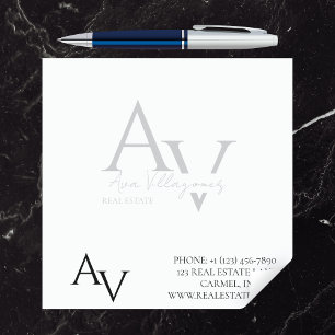 Bloco De Notas Logotipo Monograma Personalizado Empresa Profissio