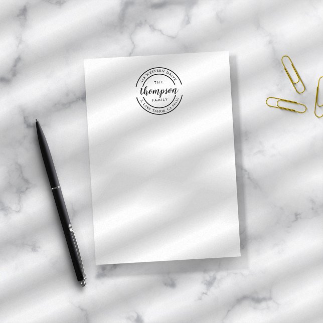 Bloco De Notas Logotipo Personalizado da Família (Criador carregado)