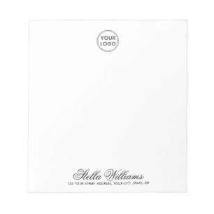 Bloco De Notas Logotipo personalizado e endereço da empresa do n