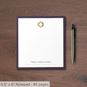 Bloco De Notas Logotipo Personalizado Elegante