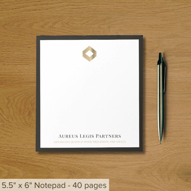 Bloco De Notas Logotipo Personalizado Elegante (Criador carregado)