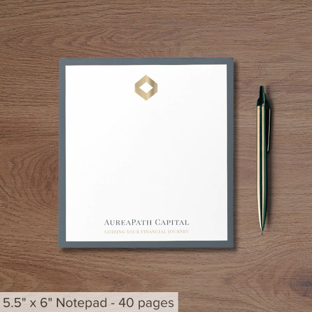 Bloco De Notas Logotipo Personalizado Elegante (Criador carregado)