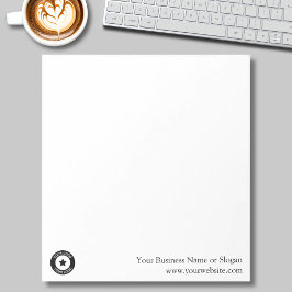 Bloco De Notas Logotipo Personalizado Nome do Negócio Site Promoc