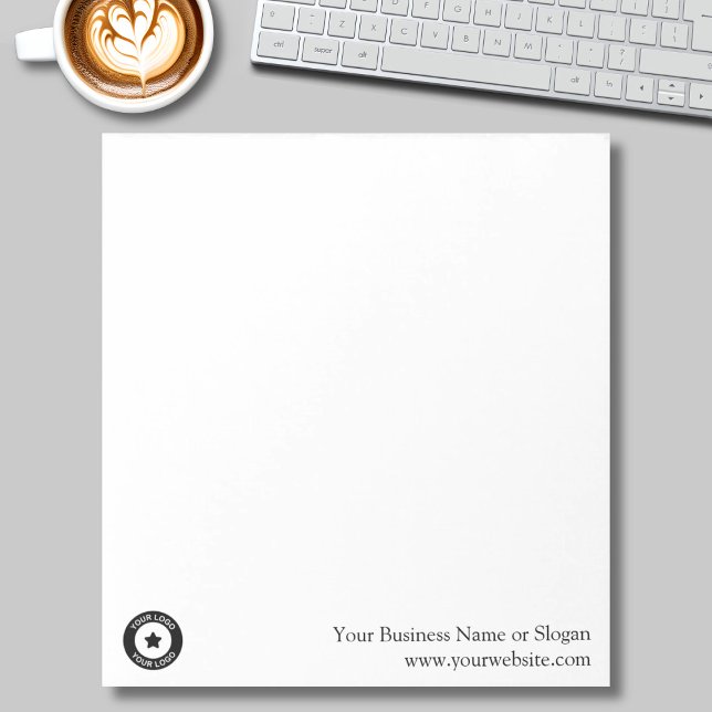 Bloco De Notas Logotipo Personalizado Nome do Negócio Site Promoc (Criador carregado)