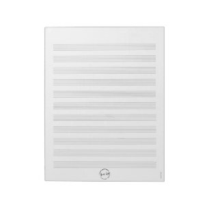 Bloco De Notas Logotipo personalizado White Music Sheet Paper Not