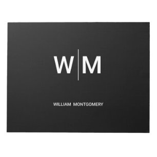 Bloco De Notas Logotipo preto   Empresa empresarial
