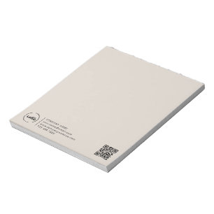 Bloco De Notas Logotipo profissional moderno para empresas Beige