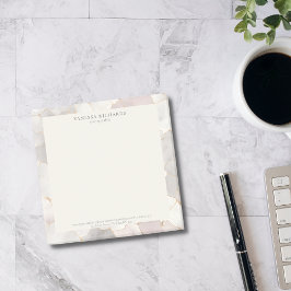 Bloco De Notas Logotipo público notário de cor rosa e Cinza elega