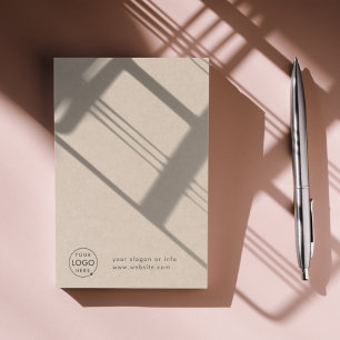 Bloco De Notas Logotipo Rustic Kraft Business Corporate Modern