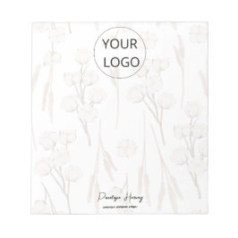 Bloco De Notas Logotipo verde Watercolor Business Personalizado M