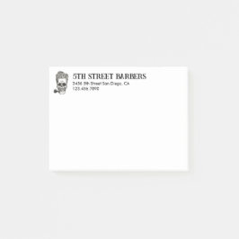 Bloco De Notas Logotipo Vintage Barber Skull Personalizável