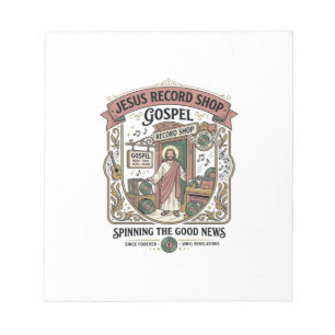 Bloco De Notas Loja de Discos Jesus Gospel Loja de Discos Jesus C