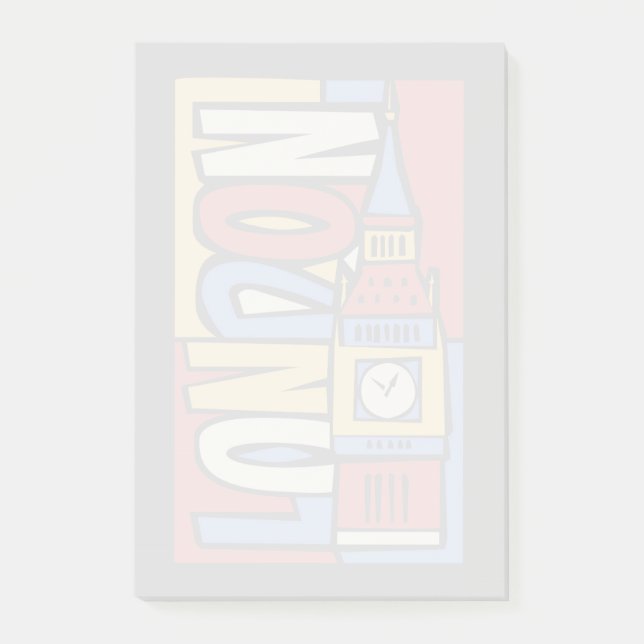 Bloco De Notas Londres, Inglaterra| Design de punho vibrante (Frente)