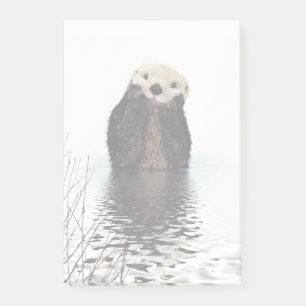 Bloco De Notas Lontra de sorriso adorável no lago