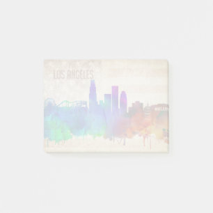 Bloco De Notas Los Angeles, skyline da cidade da aguarela de CA  