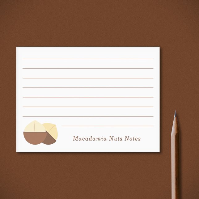 Bloco De Notas Loucos Macadamia Notas Adicionais (Macadamia Nuts Sticky Notes)