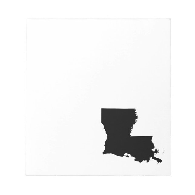 Bloco De Notas Louisiana em Preto e Branco (Frente)