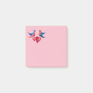 Bloco De Notas Love Birds Notas de Posto