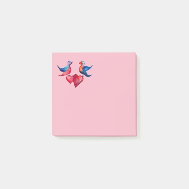 Bloco De Notas Love Birds Notas de Posto (Frente)