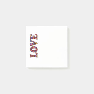 Bloco De Notas Love Emoji's Post-It® Notes, 3 pol x 3 pol