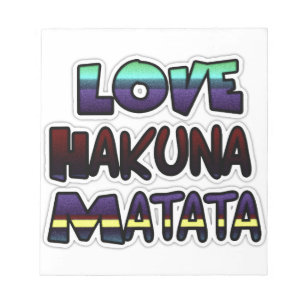 Bloco De Notas Love Hakuna Matata Gifts