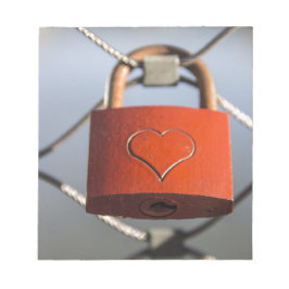 Bloco De Notas Love Heart Padlock