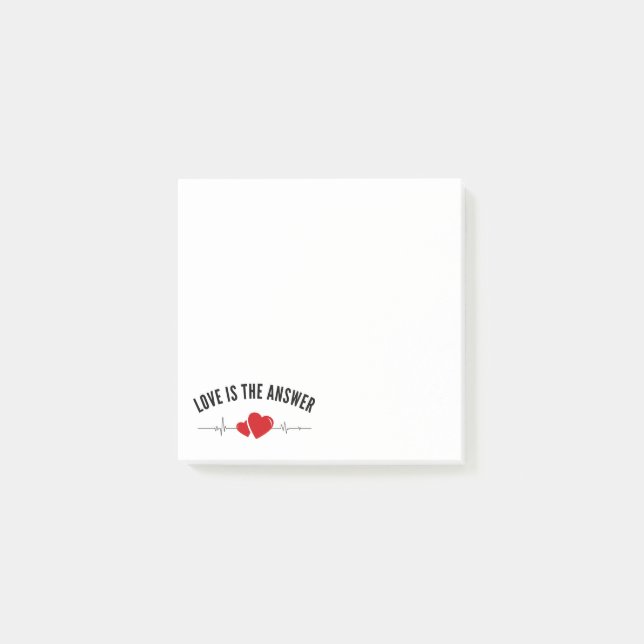 Bloco De Notas Love Is the Answer Minimal (Frente)