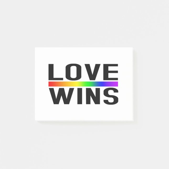 Bloco De Notas Love Wins - LGBTQ+ Pride  (Frente)
