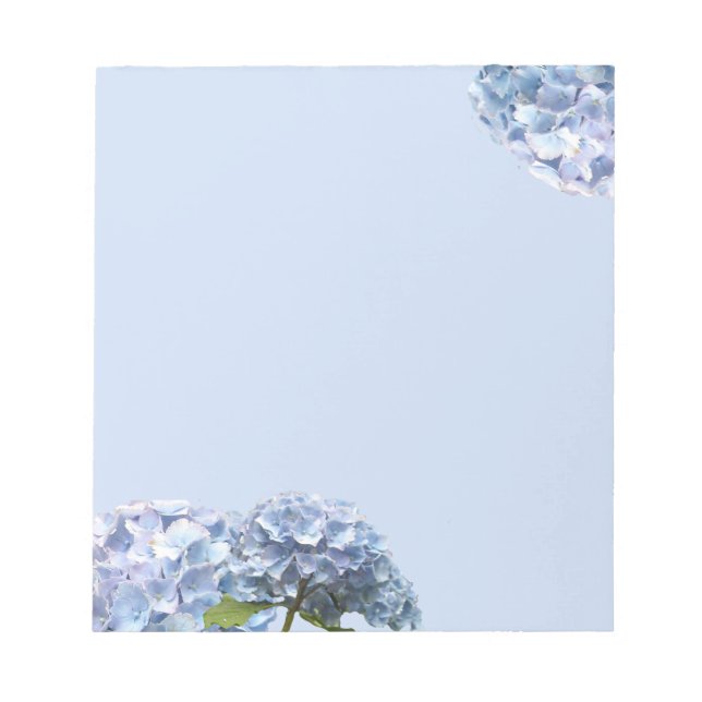 Bloco de Notas Lovely Blue Hydrangeas (Frente)