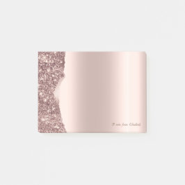 Bloco De Notas Lovely Elegant Rose Gold Glitter 