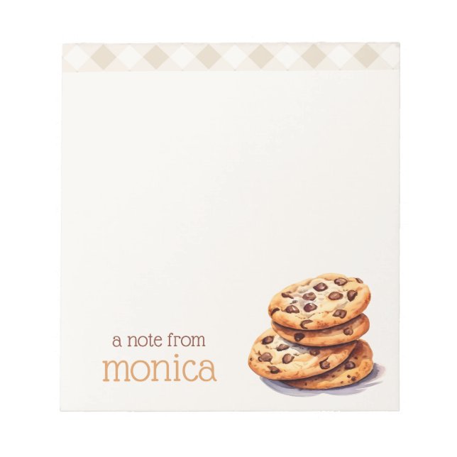 Bloco De Notas Lover Chip Cookie Personalizado (Frente)